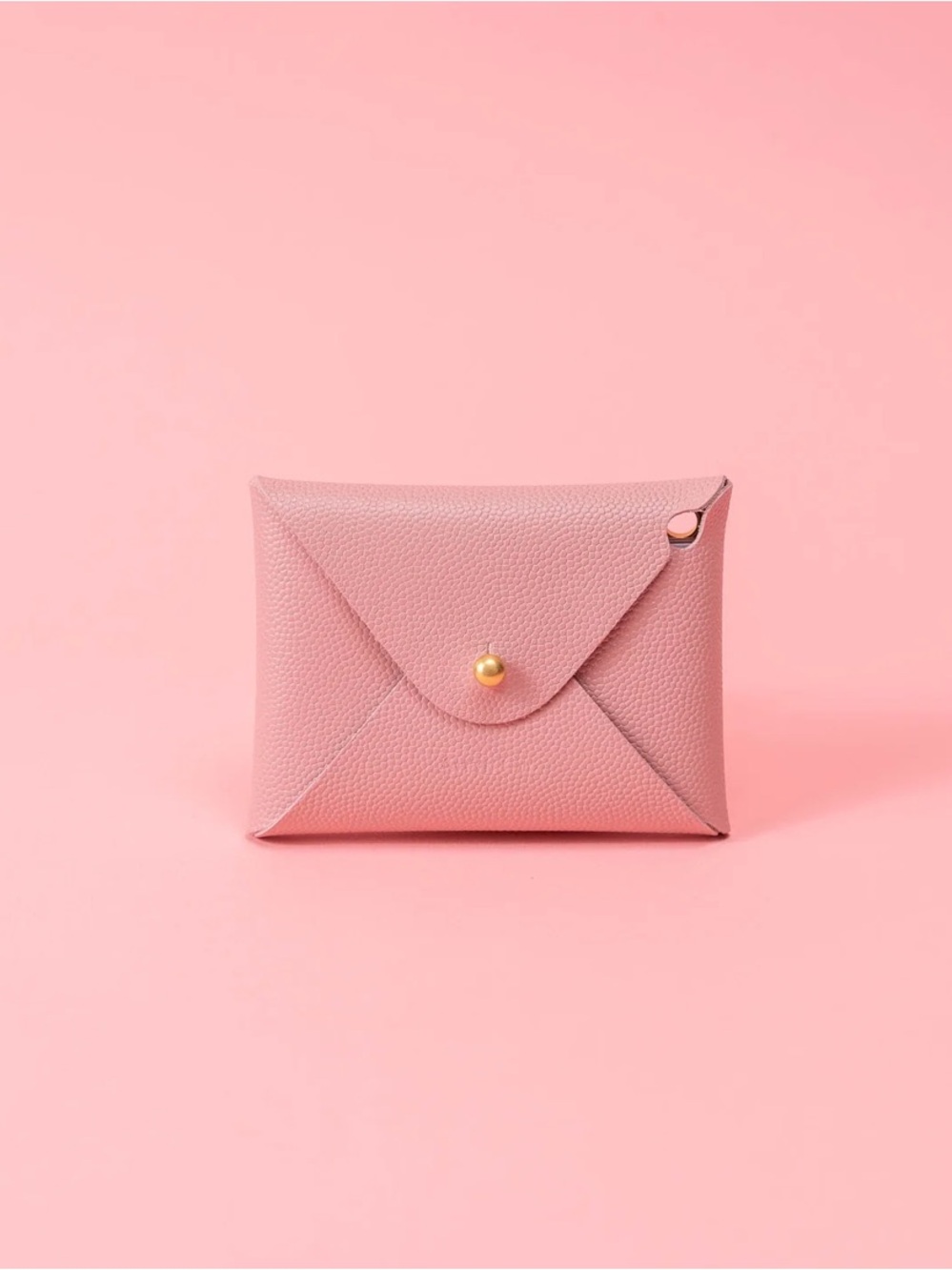 Avryn Co. Pink Envelope Wallet - Minimal Leather Design